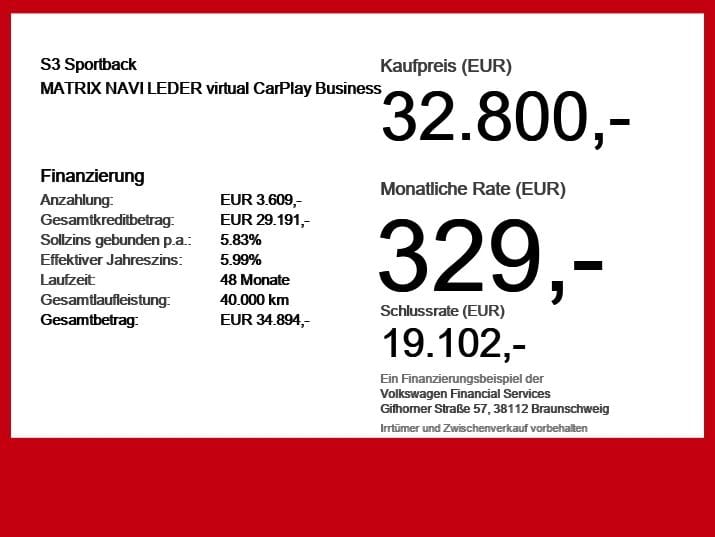 Audi S3 Sportback MATRIX NAVI LEDER virtual CarPlay B foto 6