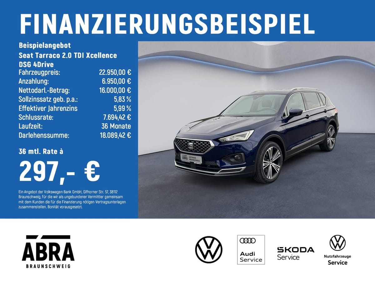 Seat Tarraco 2.0 TDI Xcellence DSG 4Drive AHK+CarPlay