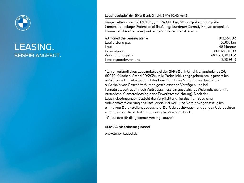 BMW iX xDrive45 M Sport AHK Driv.Assist.Prof Kamera foto 2