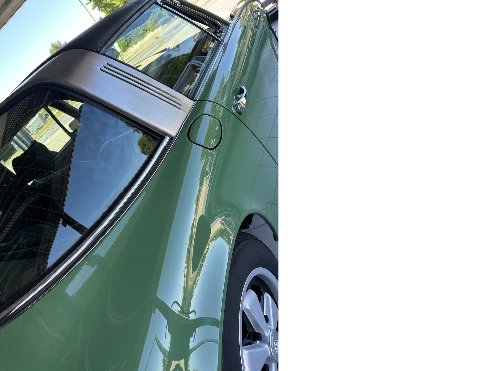 Porsche 911 T Targa 2.4 Ölklappe UNIKAT Note1 buschgrün foto 11
