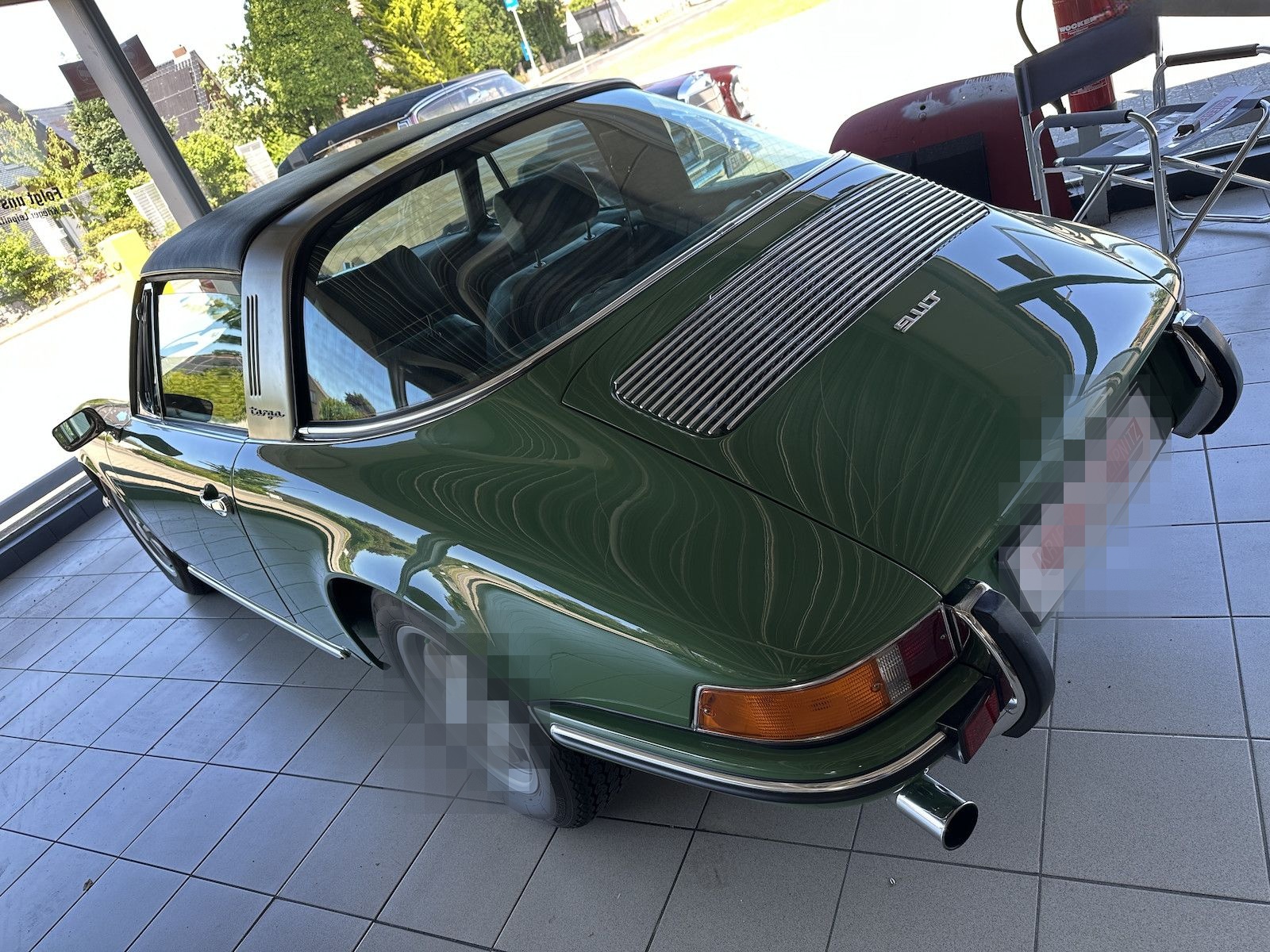 Porsche 911 T Targa 2.4 Ölklappe UNIKAT Note1 buschgrün foto 4