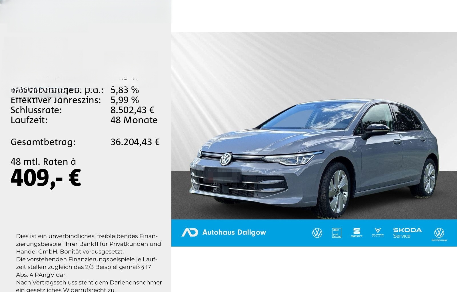 Volkswagen Golf VIII 1.5 eTSI Goal AHKklap+LEDmatr+RFK+WiRä foto 2