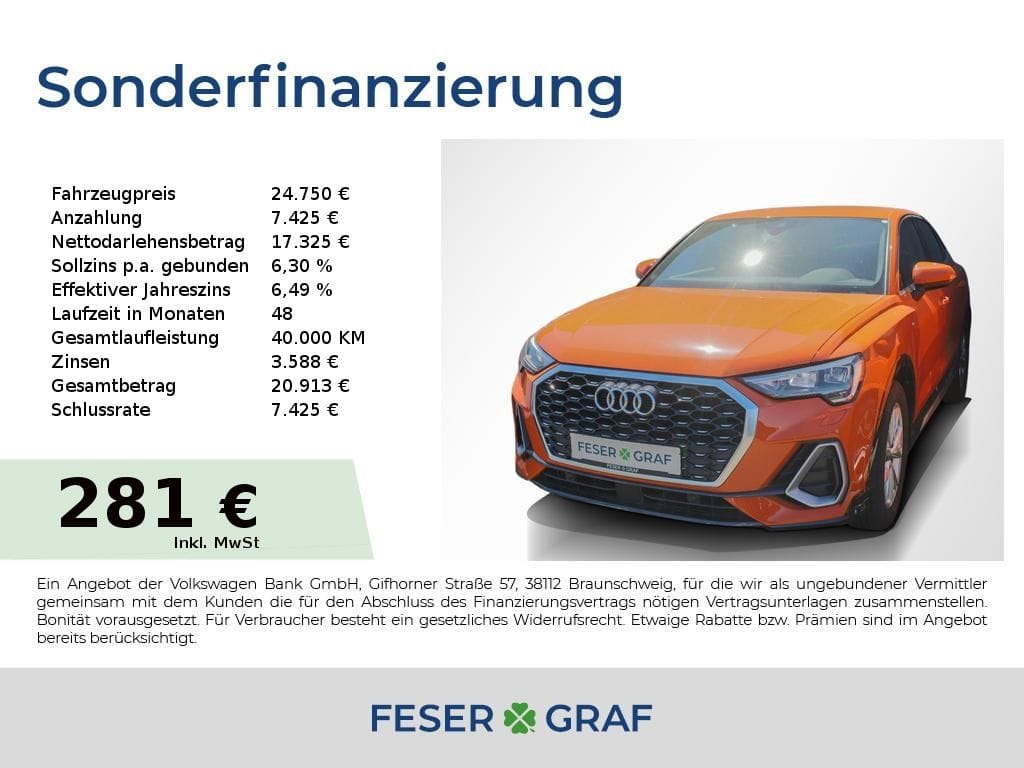Audi Q3 Sportback 35 TDI S tronic S Line Int Navi Led