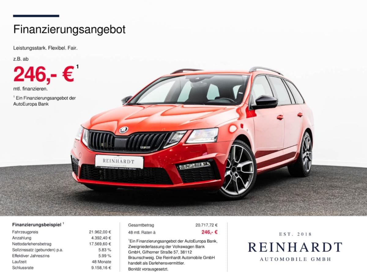 Skoda OCTAVIA COMBI RS 245 18Z. LED ACC TOTW DCC StHz