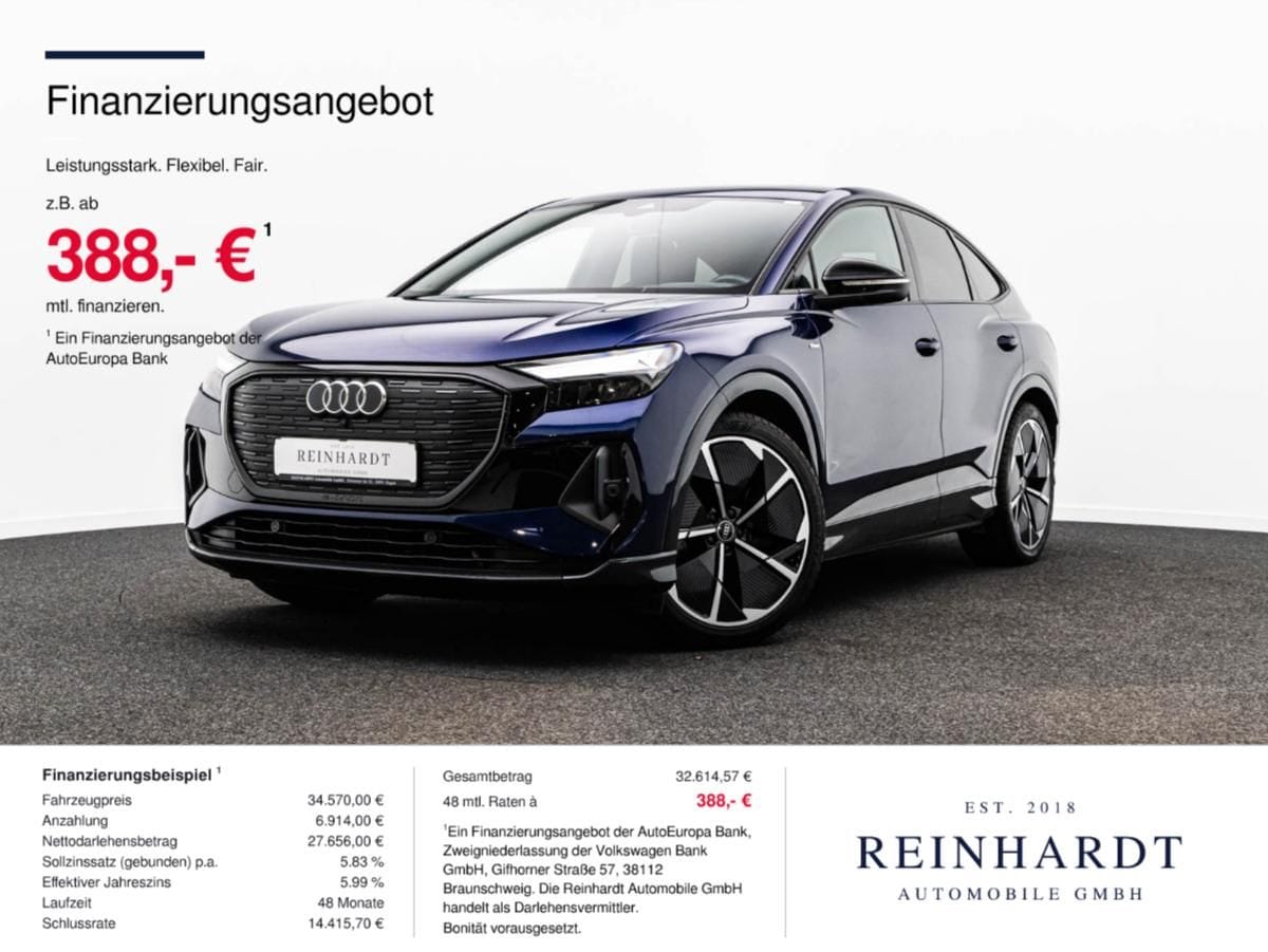 Audi Q4 E-TRON SPORTBACK 45 2x S LINE BLACK ACC/PANO