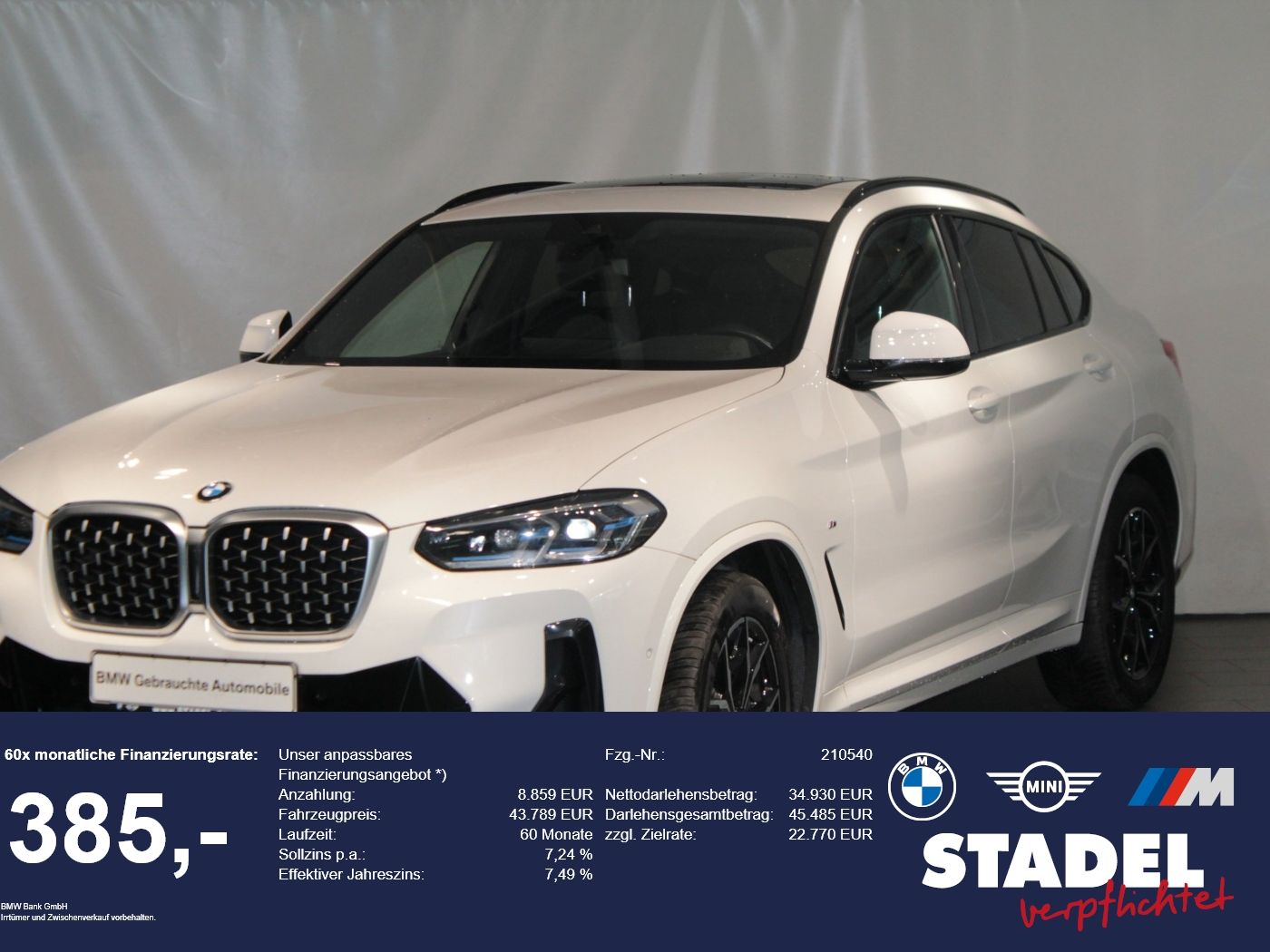 BMW X4 xDrive30i M Sport Navi.Laser.ACC.Pano.HuD.RFK
