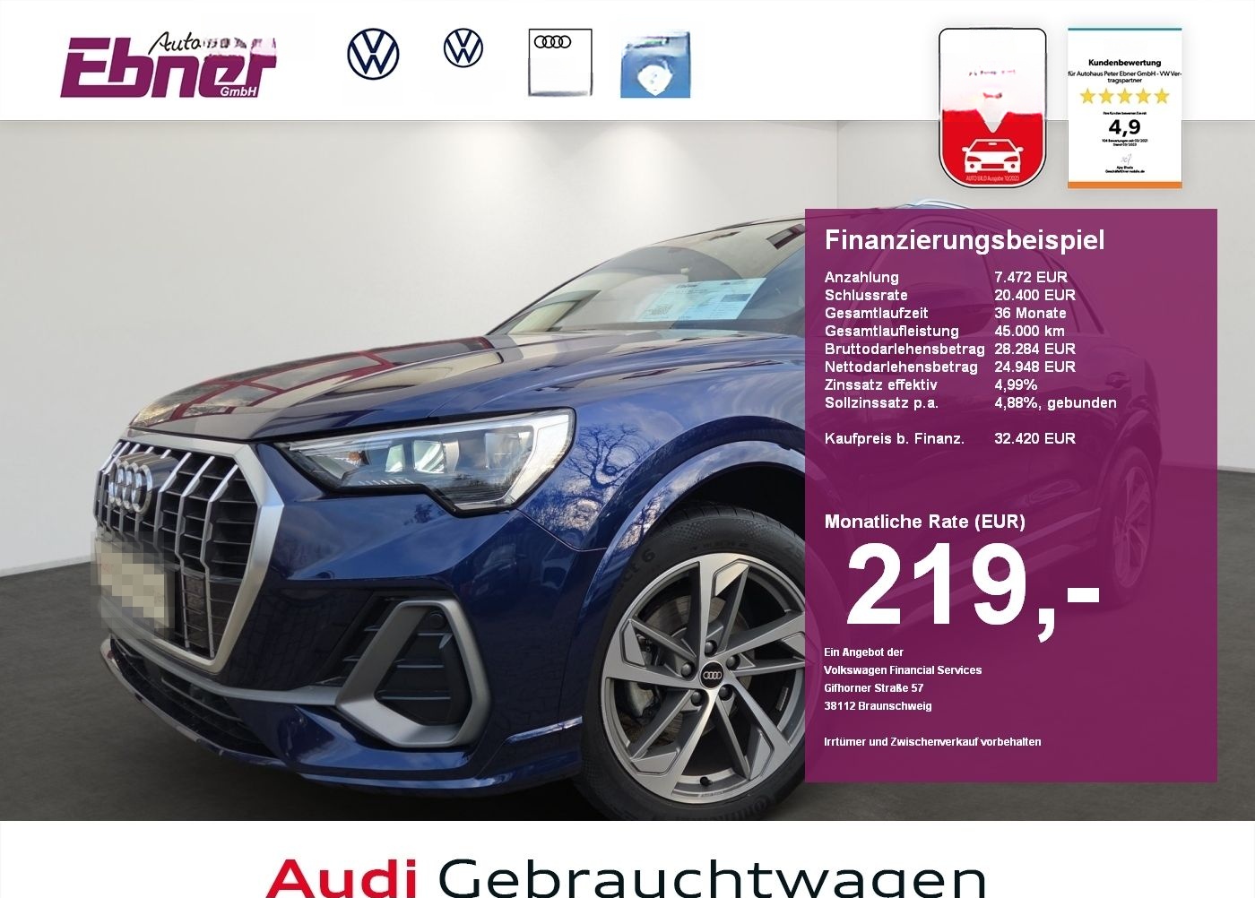 Audi Q3 S-LINE 35TFSI ALCANTARA+KAMERA+KEYLESS+NAVI+L foto 1