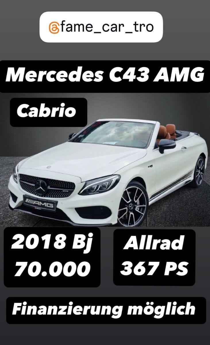 Mercedes-Benz C 43 AMG Cabrio NO OPF MEGA PAKET FINANZIERU foto 2