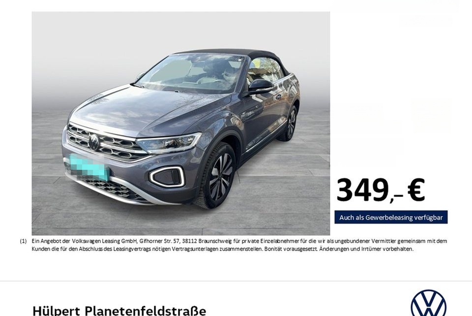 Volkswagen T-Roc Cabriolet 1.5 GOAL CAM ACC NAVI LM17 LED+ foto 2