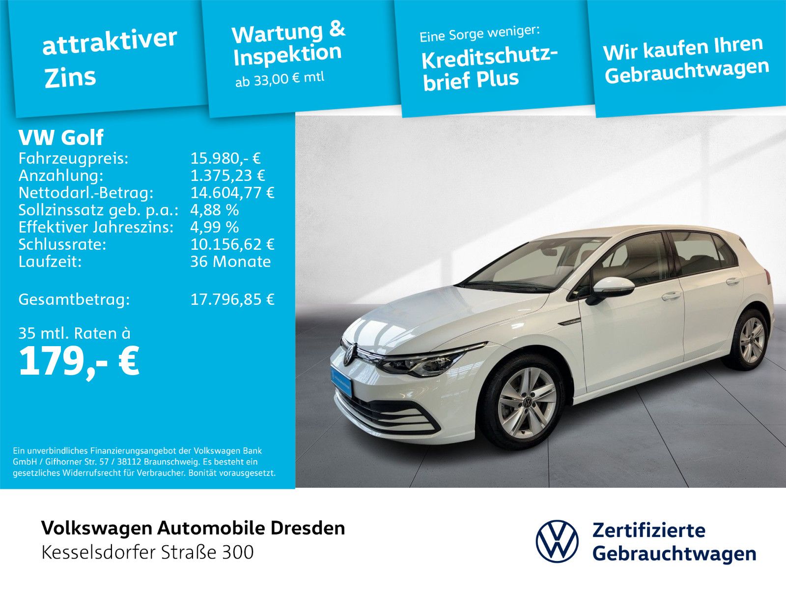 Volkswagen Golf VIII 2.0 TDI Life Navi LED PDC foto 2