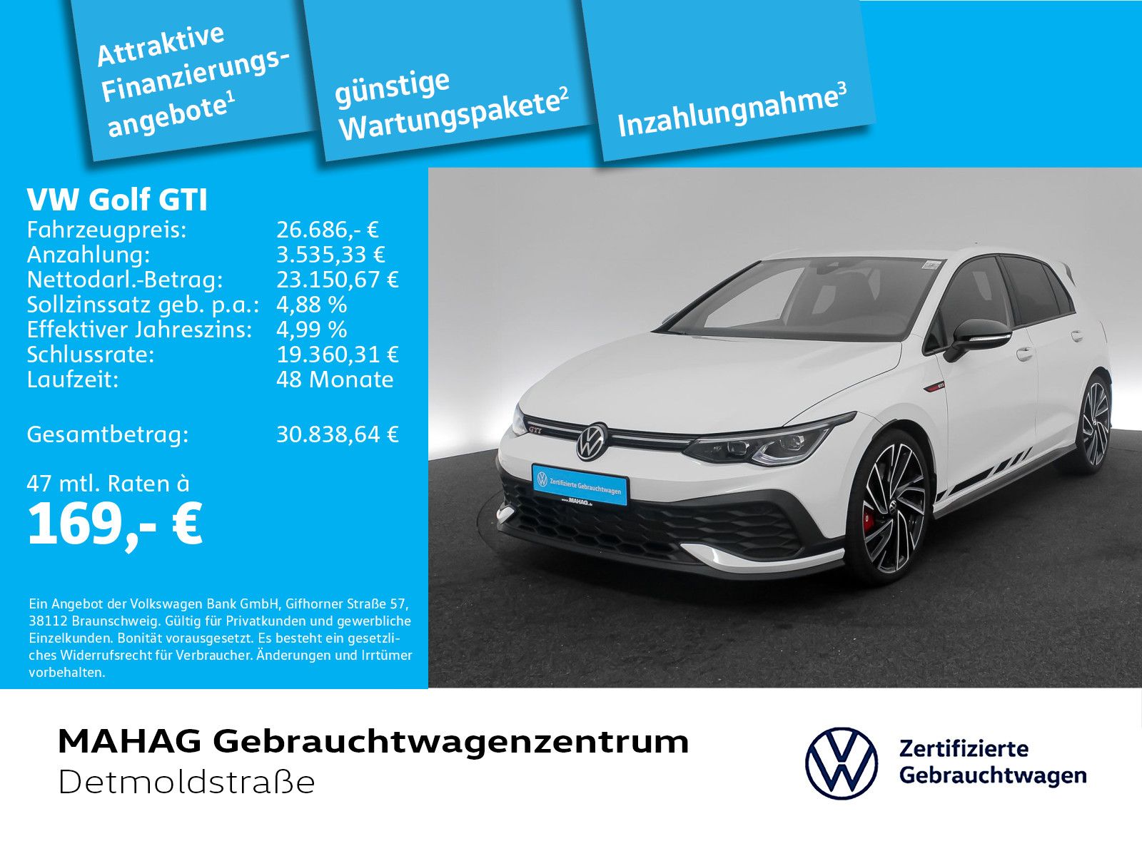 Volkswagen Golf VIII GTI Clubsport 2.0 TSI LED+ Navi ParkPi foto 1