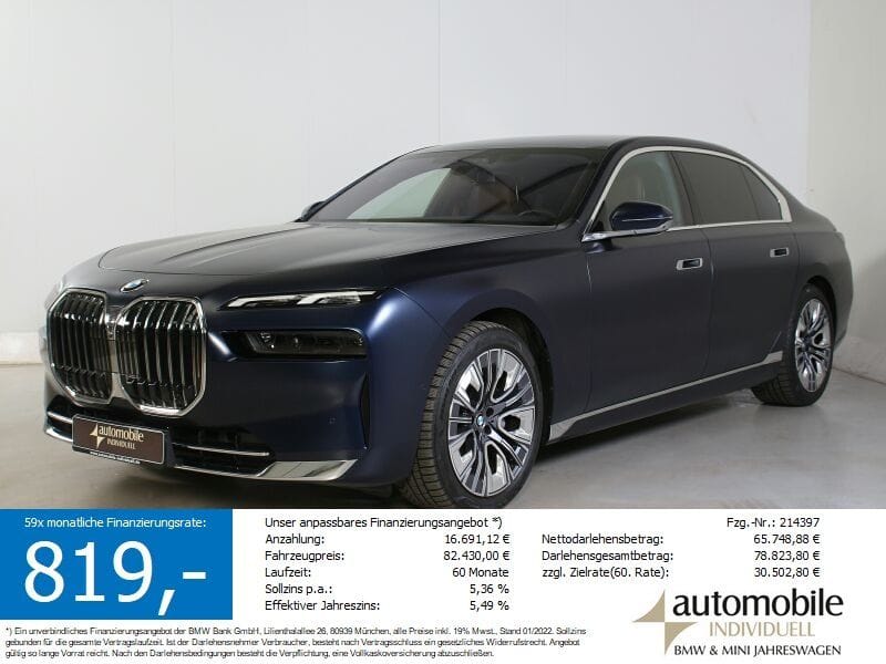 BMW 740d xDr Individual UVP172439.-. Fond Entertain.
