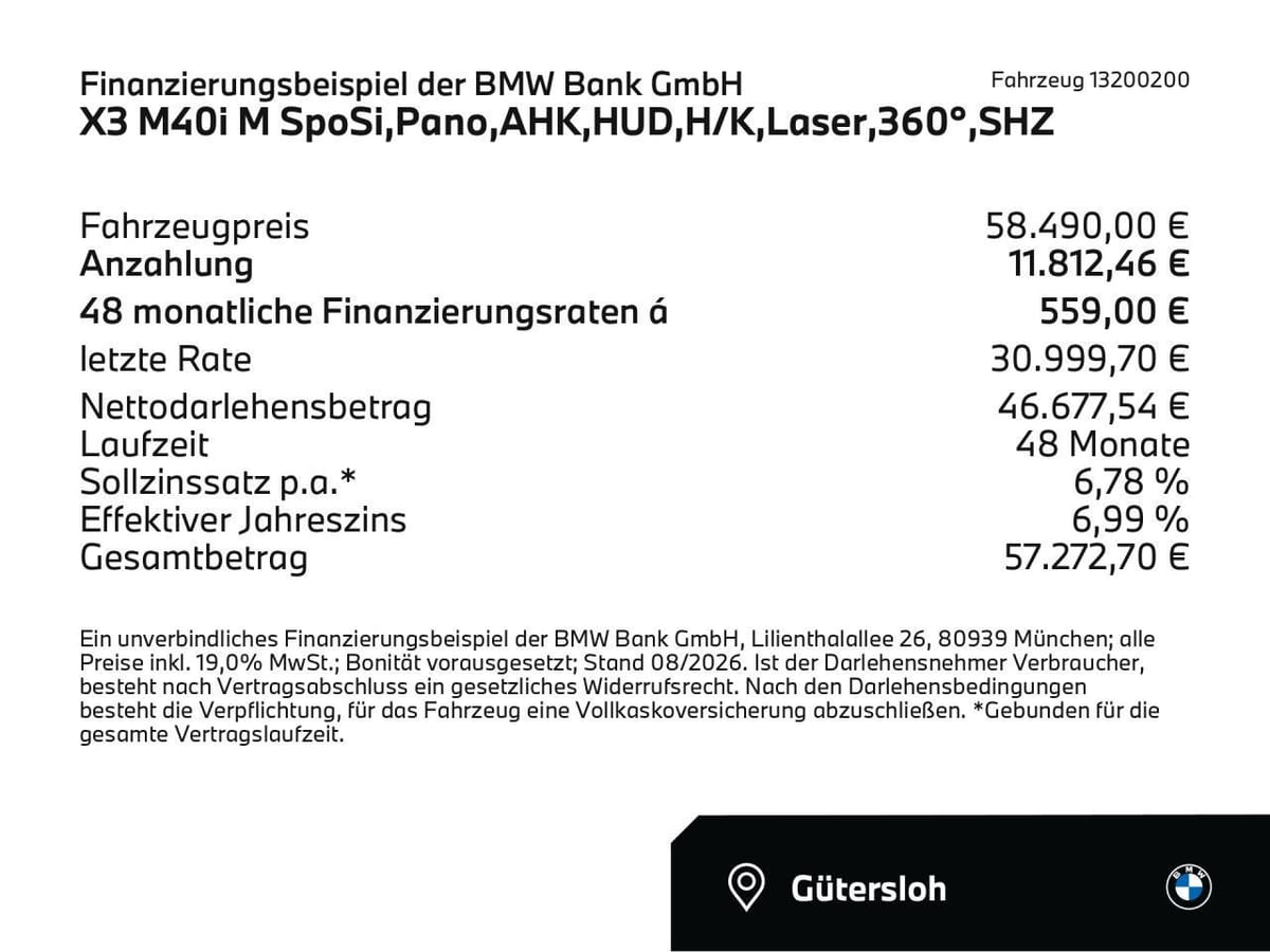 BMW X3 M40i M SpoSi,Pano,AHK,HUD,H/K,Laser,360°,SHZ foto 2