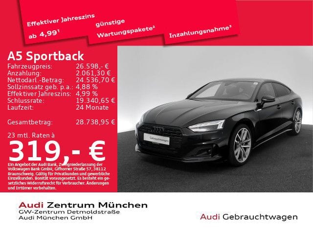 Audi A5 Sportback 40 TFSI S tronic advanced Matrix Pr