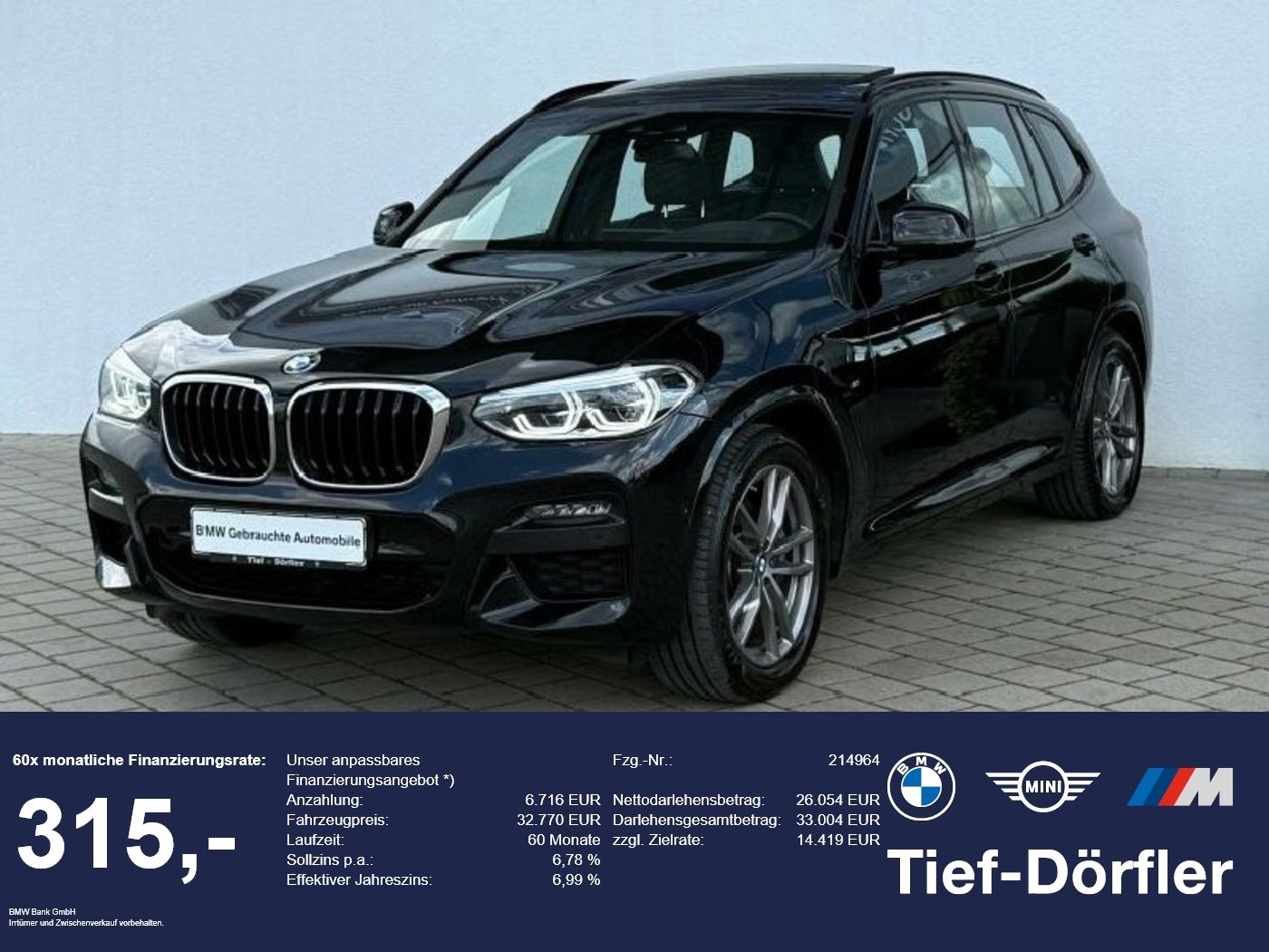 BMW X3 xDrive30d M Sport AHK Pano SAG LED HuD AHK Pa foto 1