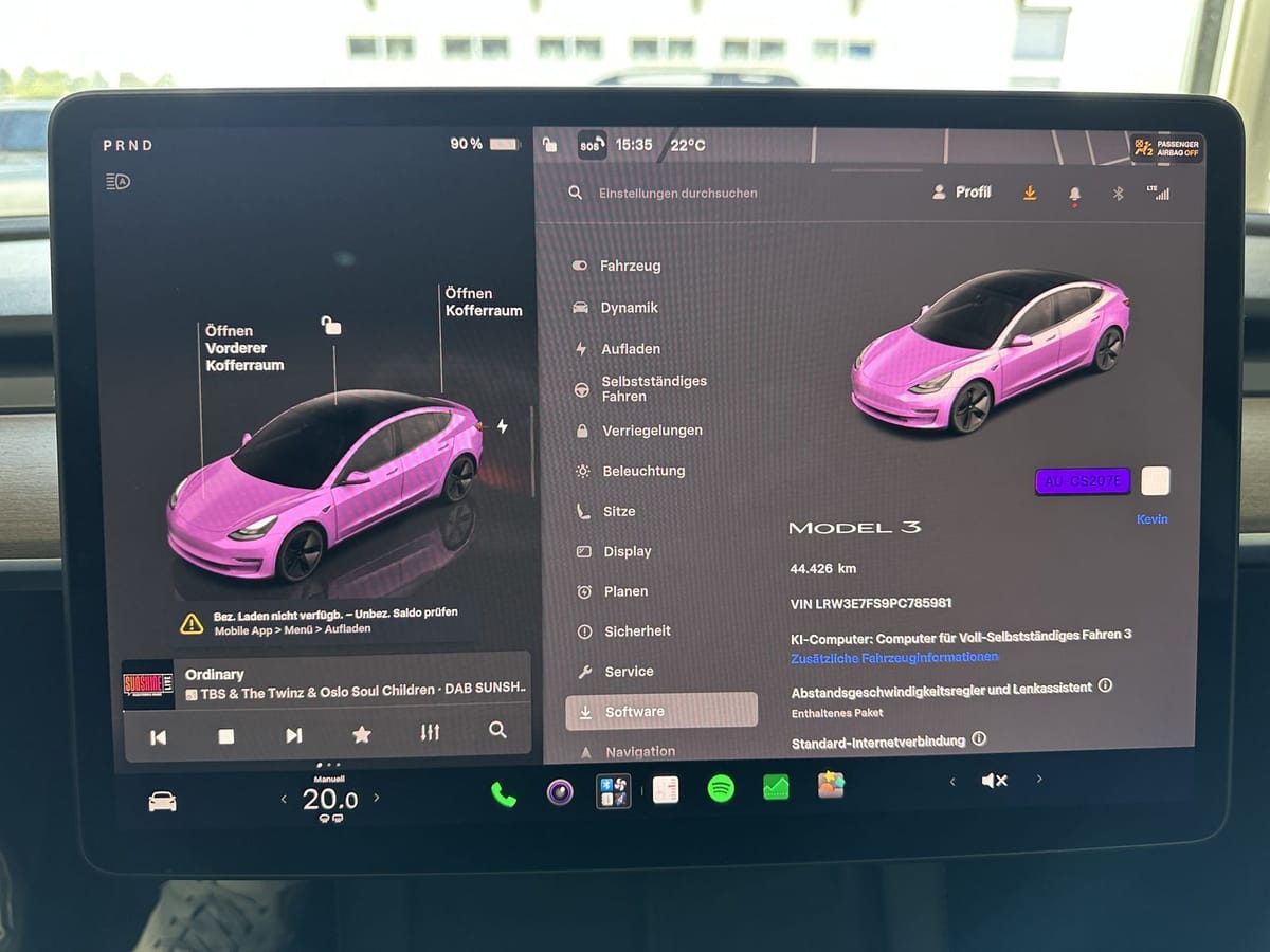 Tesla Model 3 Basis RWD Pano Navi LED Ryzen Wärmepumpe foto 12