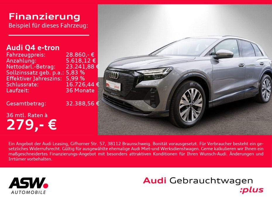 Audi Q4 advanced 40 e-tron MATRIX Navi RFK ACC Wäpu foto 2