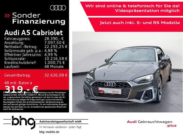Audi A5 Cabrio S line 35 TFSI foto 2
