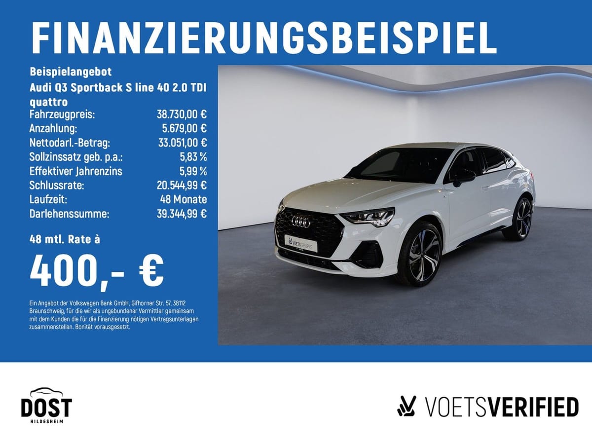 Audi Q3 Sportback S line 40 2.0 TDI quattro AHK NAVI