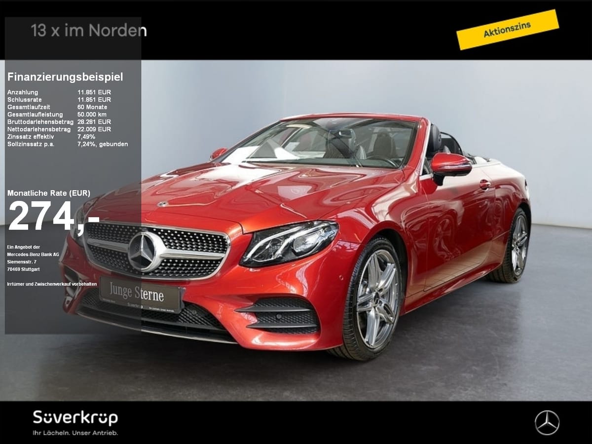 Mercedes-Benz E 300 Cabriolet AMG BURM 360 KAMERA SPUR PDC