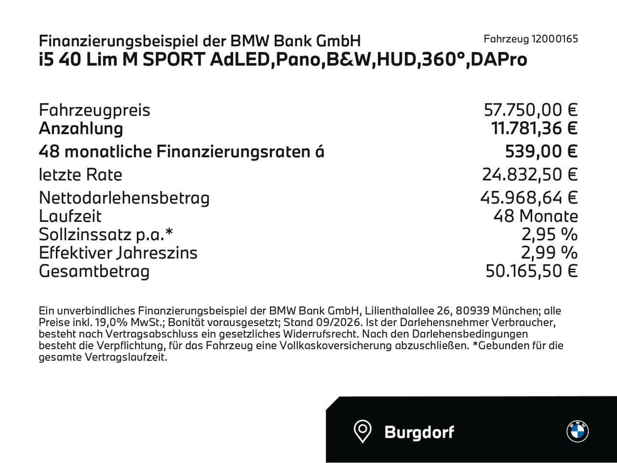 BMW i5 40 Lim M SPORT AdLED Pano B&W HUD,360° DAPro foto 2