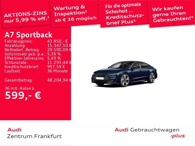 Audi A7 Sportback 50 TDI quattro tiptronic S line AHK foto 2