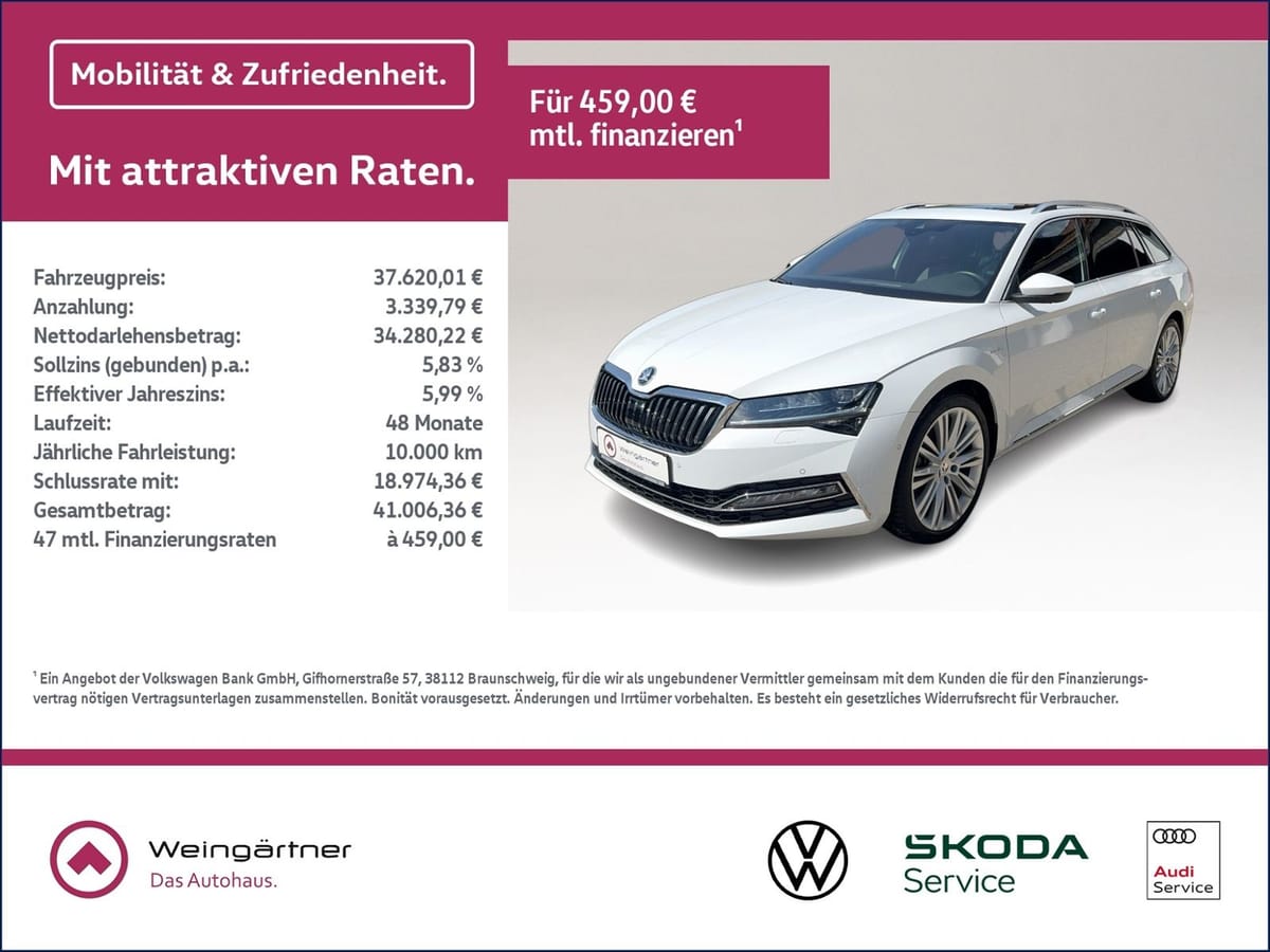 Skoda Superb Combi 2.0 TSI L&K 4x4, Business Columbus
