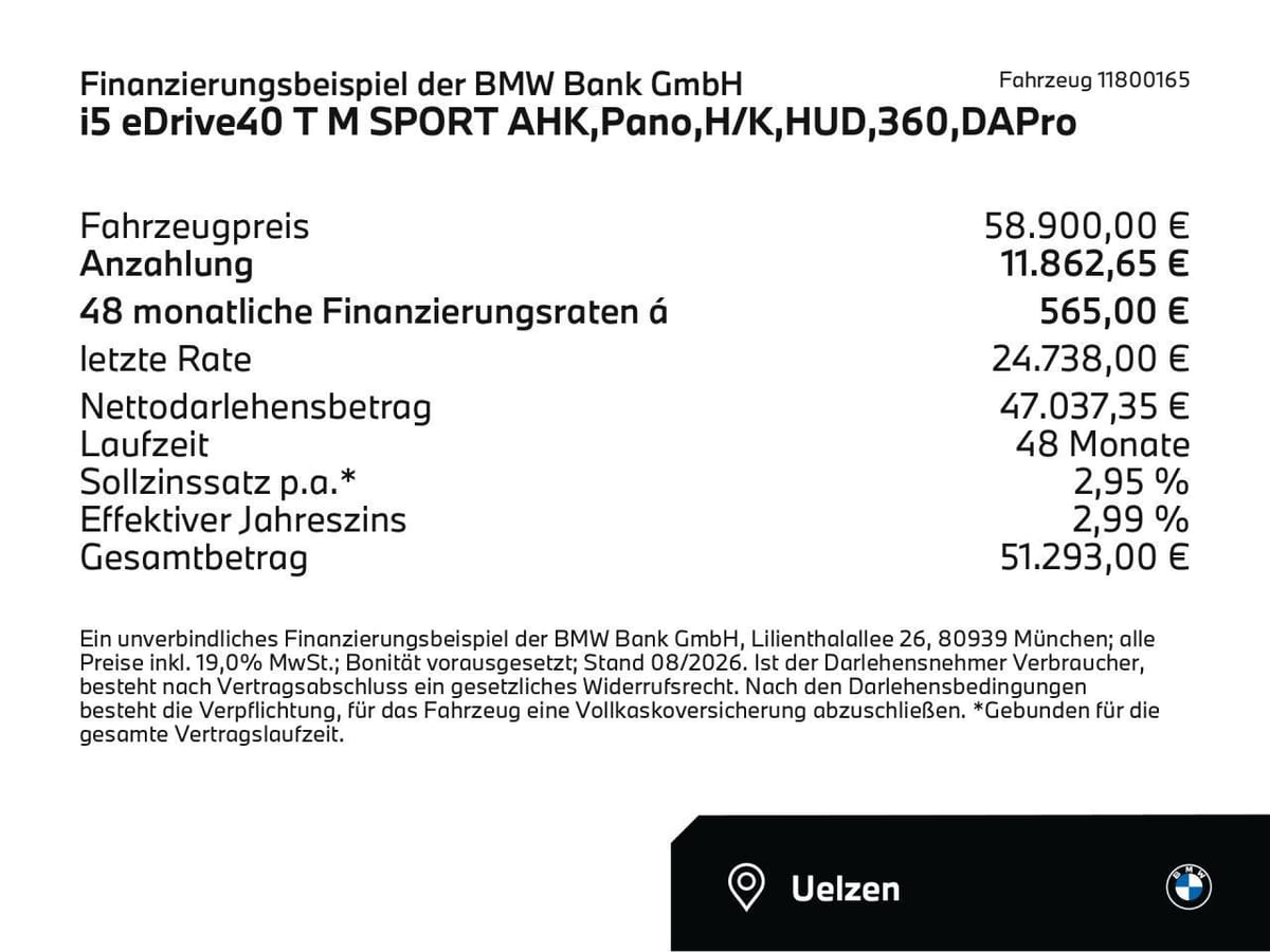 BMW i5 eDrive40 T M SPORT AHK Pano H K HUD,360,DAPro foto 2