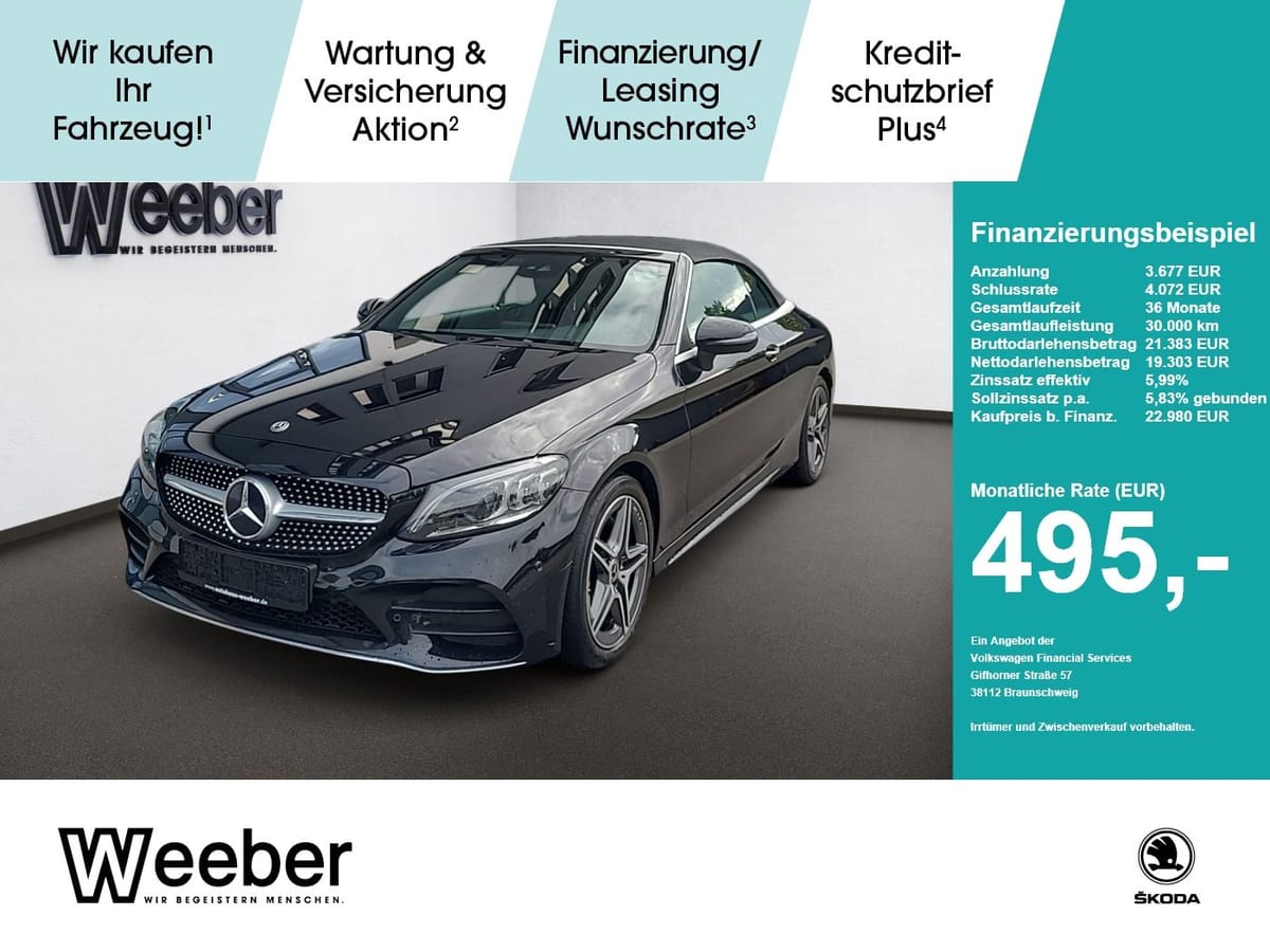 Mercedes-Benz C 200 Cabrio AMG-LINE MULTIBEAM*NAVI*AIRSCARF*KA