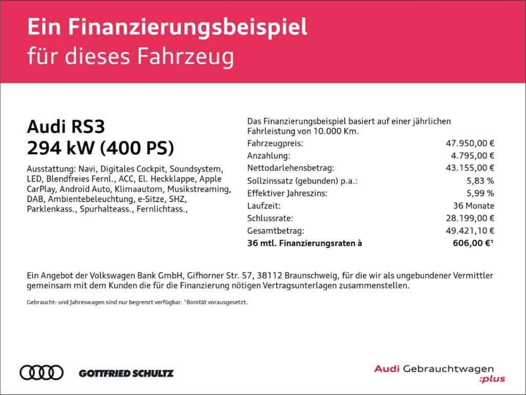 Audi RS3 Sportback 2.5 TFSI quattro Matrix ACC foto 2
