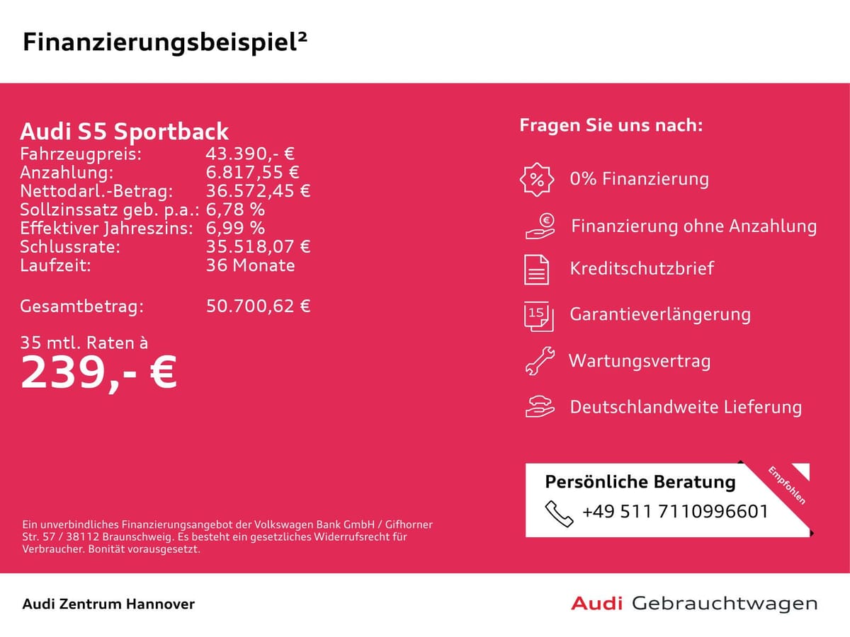 Audi S5 Sportback 3.0 TDI quattro virtual HuD foto 2