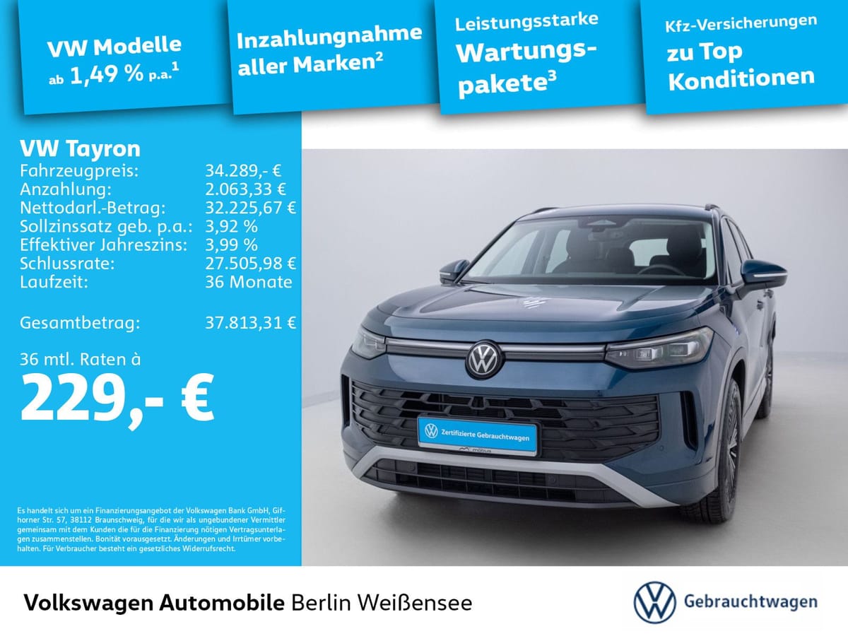 Volkswagen Tayron 1.5 eTSI Life DSG*NAV*ACC*LED*RFK*LANE*VC foto 2