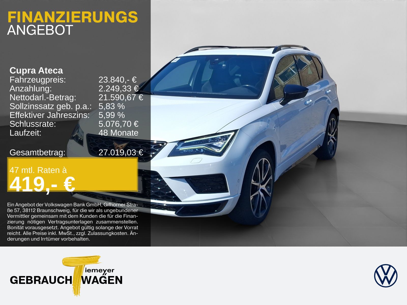 Cupra Ateca 2.0 TSI DSG 4D AHK PANO BEATS eKLAPPE