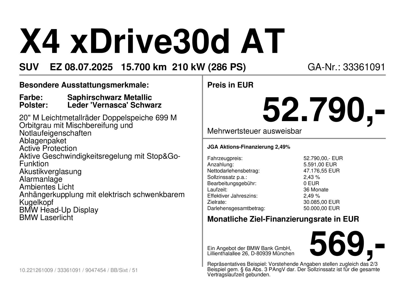 BMW X4 xDrive30d M Sportpaket Navi AHK ab 2,49% foto 4