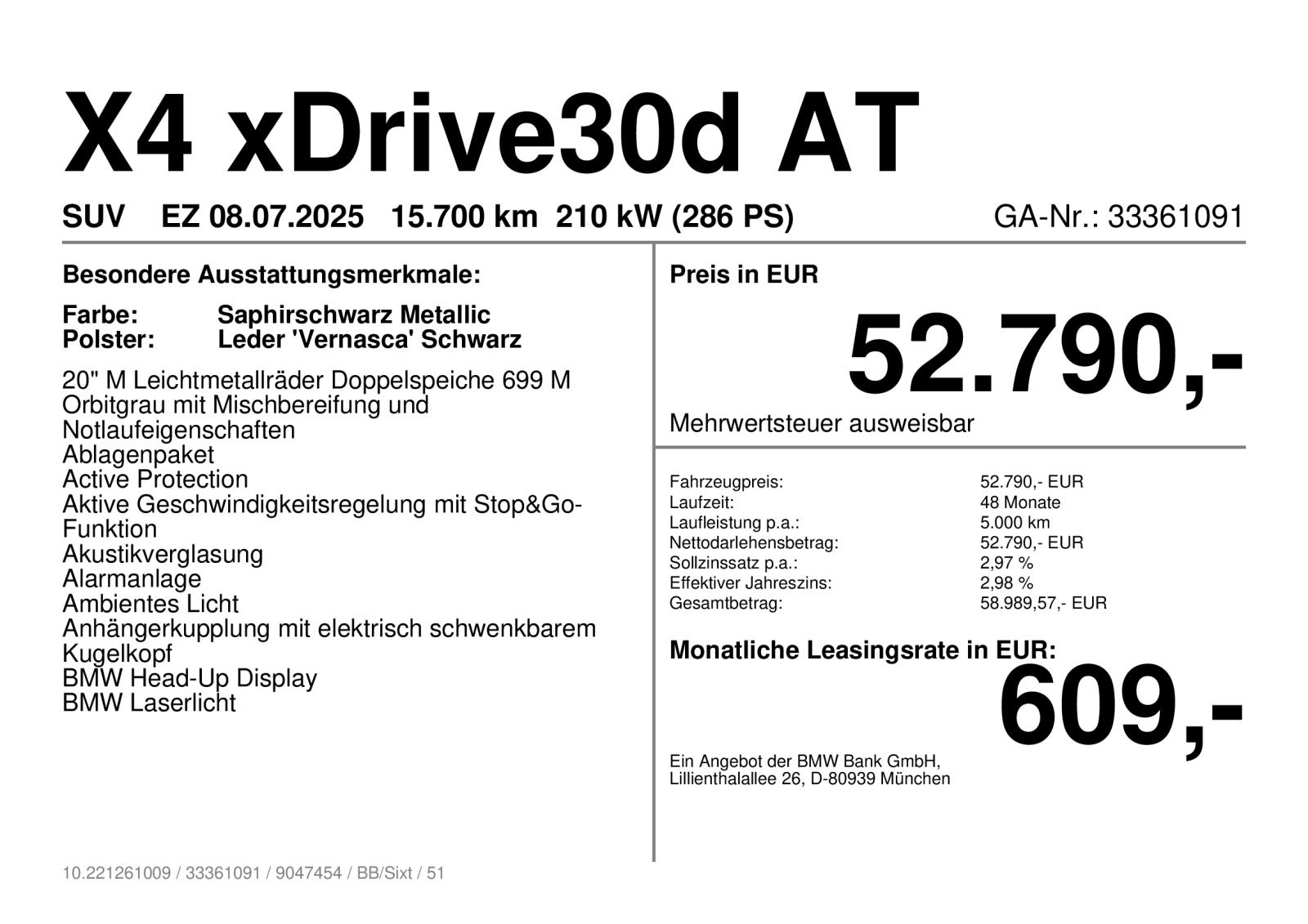 BMW X4 xDrive30d M Sportpaket Navi AHK ab 2,49% foto 5