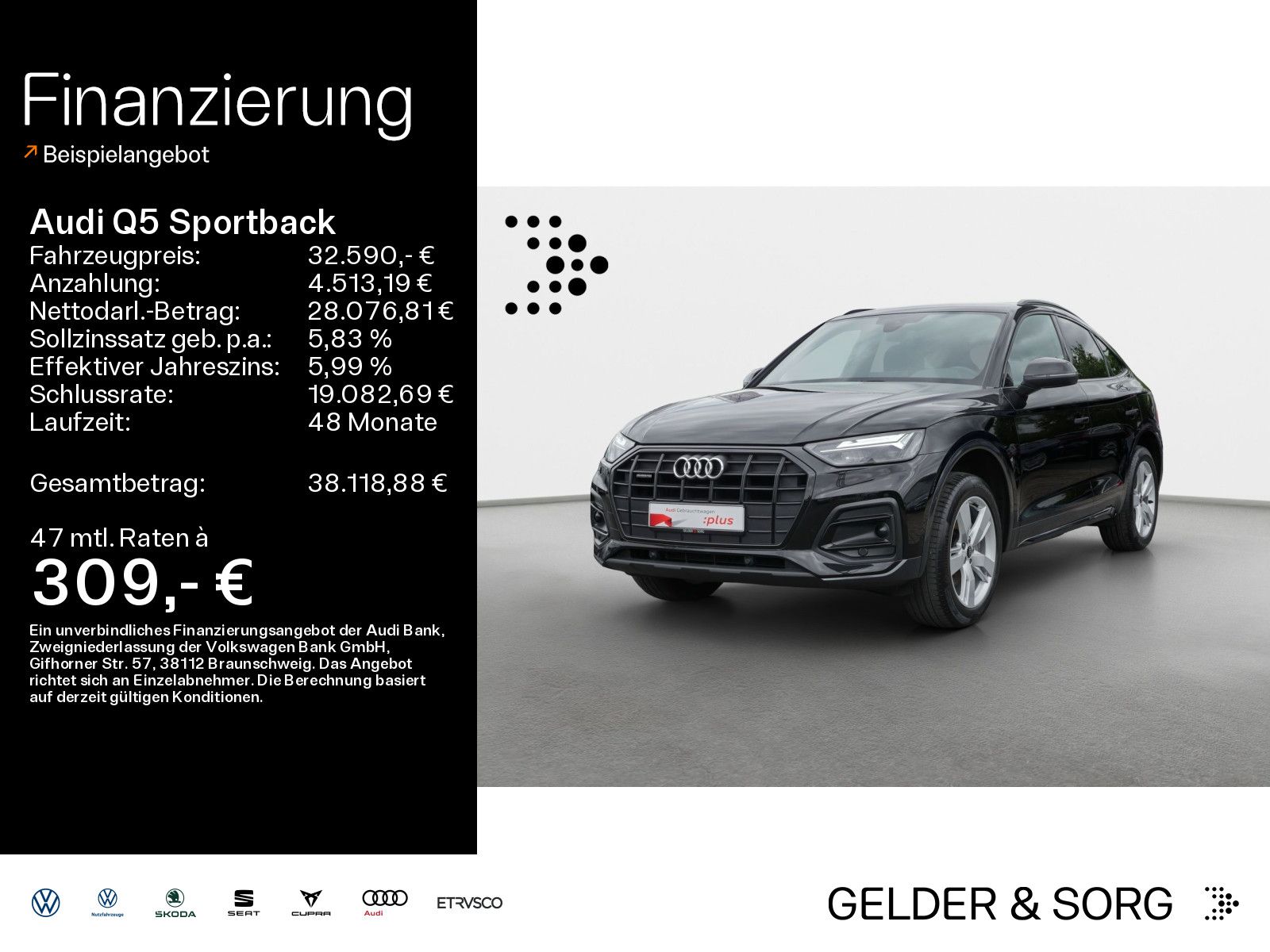 Audi Q5 Sportback 40 TDI quattro LED AHK RFK Navi foto 1